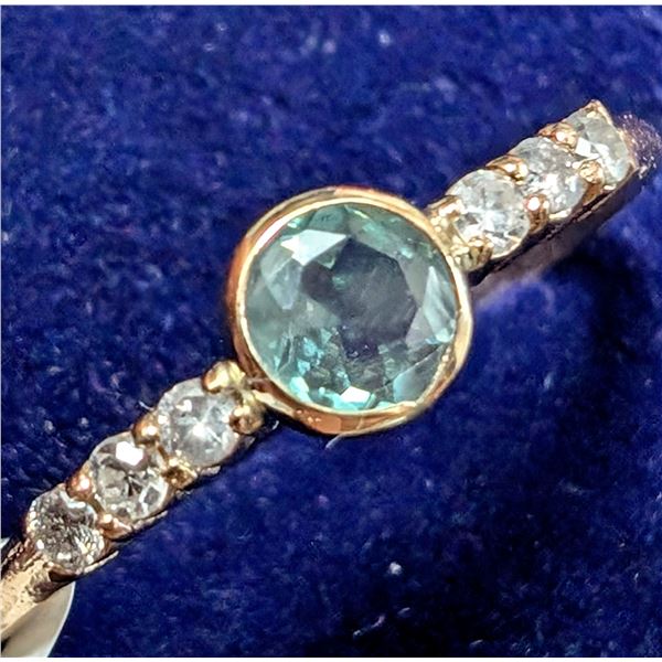 10K (1.3Gg) RARE COLOR CHANGE ALEXANDRITE (0.35CT) DIAMOND (0.07CT)RING (SIZE 6) APPRAISED INSURA...