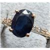 Image 2 : 10K (1.82G) SAPPHIRE (1.4CT) DIAMOND (0.06CT) RING (SIZE 5.5) APPRAISED INSURANCE VALUE $1500