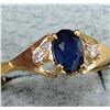 Image 2 : 10K (1.38g) SAPPHIRE (0.45CT) MOISSANITE (0.05CT)RING (SIZE 6.5) APPRAISED INSURANCE VALUE $1000