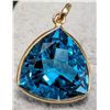 Image 1 : 10K (1.63G)  BLUE TOPAZ (7ct) PENDANT APPRAISED INSURANCE VALUE $620