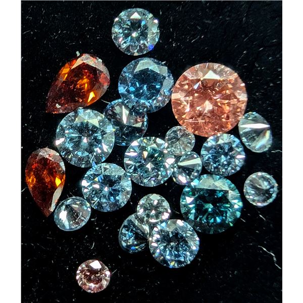 ASSORTED LAB COLOR DIAMOND (APP 1CT) SUGGESTED RETAIL $600