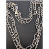 Image 1 : SILVER (9.3G) RHODIUM PLATED HOLLOW CHAIN 24"