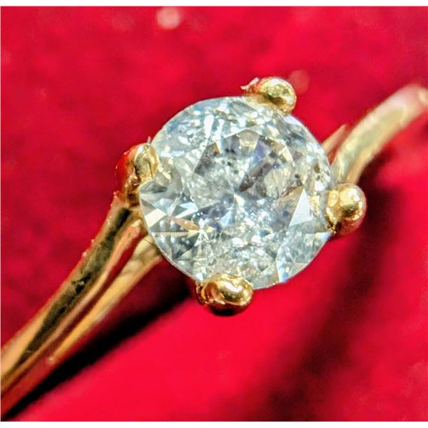 10K (1.19G) NATURAL DIAMOND (0.25CT) RING (SIZE 6.5) APPRAISED INSURANCE VALUE $1365