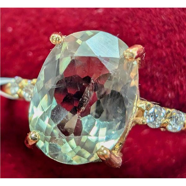 10K (1.5G) COLOR CHANGE ZULTANITE (2.6CT) DIAMOND (0.05CT) RING (SIZE 7) APPRAISED INSURANCE VALU...