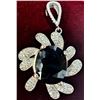 Image 1 : SILVER (8.86G), SAPPHIRE (10CT) PENDANT SUGGESTED RETAIL VALUE $600