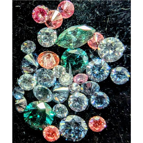 LAB COLOR DIAMOND (APP 1CT) ASSORTED SIZE  SUGGESTED RETAIL VALUE $600