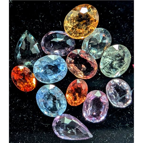 FANCY COLOR SAPPHIRE ASSORTED (APP 3CT) GEMSTONE SUGGESTED RETAIL VALUE $200