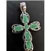 Image 1 : SILVER (2.35G) EMERALD (1.35CT) PENDANT