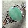 Image 1 : SILVER (2.5G), EMERALD (0.75CT) RING