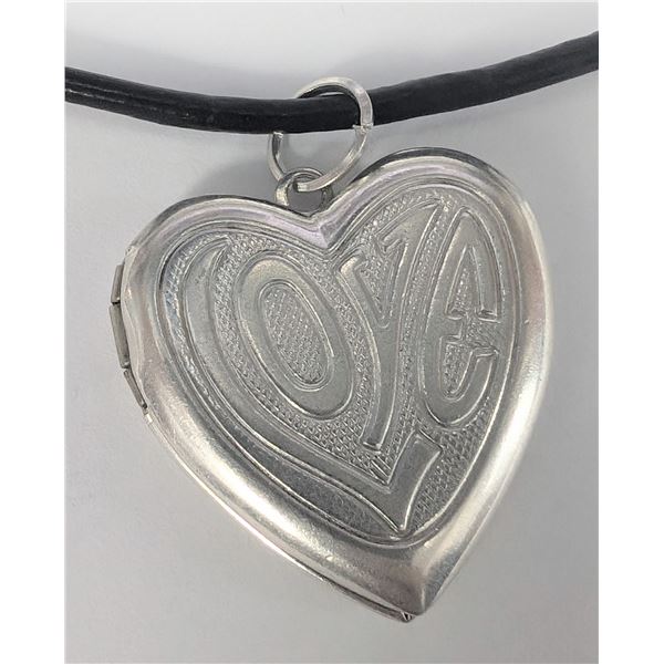 SILVER (4.6G) LEATHER CORD 16"NECKLACE