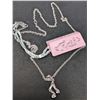 Image 2 : SILVER (2.26G) DIAMOND (0.005CT) NECKLACE 16"