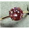Image 1 : 10K YELLOW GOLD 1.5G 0.55CT LAB PINK DIAMOND  RING (~SIZE 6)APPRAISED INSURANCE VALUE $2200