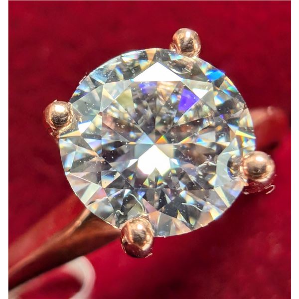 10K ROSE GOLD 1.61G MOISSANITE 0.8CT  RING APPRAISED INSURANCE VALUE $1000