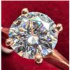 Image 2 : 10K ROSE GOLD 1.61G MOISSANITE 0.8CT  RING APPRAISED INSURANCE VALUE $1000