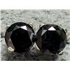 Image 1 : 14K WHITE GOLD BLACK DIAMOND 1.02CT EARRINGS APPRAISED INSURANCE VALUE $900