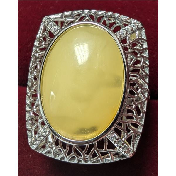 SILVER GENUINE GEMSTONE   RING, SUGGESTED RETAIL VALUE $200