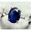 Image 1 : SILVER SAPPHIRE 1CT  RING, SUGGESTED RETAIL VALUE $200