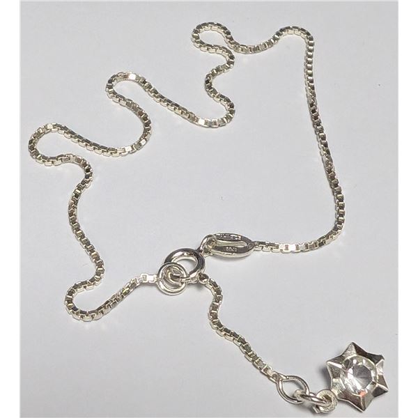 SILVER CZ 7-7.5"  BRACELET