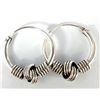 Image 1 : SILVER SMALL HOOP  EARRINGS