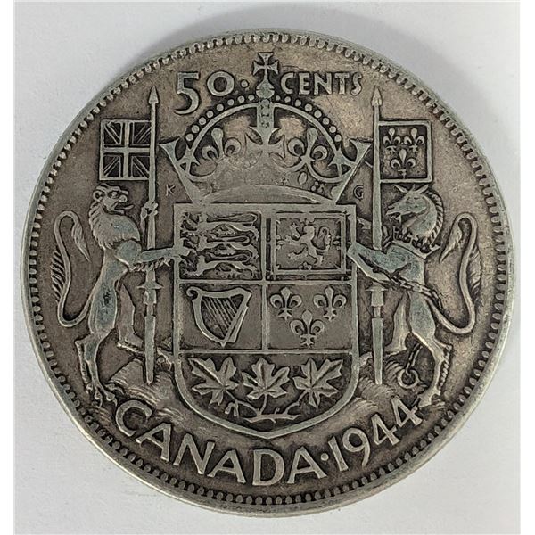 SILVER 11.5G CANADIAN 50 CENT COIN & 25 CENT SILVER COIN