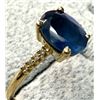 Image 2 : 10K (1.52G) BLUE SAPPHIRE (1.4CT) DIAMOND (0.05CT) RING APPRAISED INSURANCE VALUE $1535