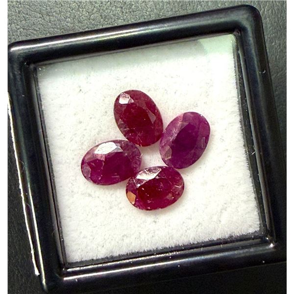 NATURAL RUBIES 5X7MM (4CT) GEMSTONE SUGGESTED RETAIL VALUE $300