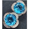 Image 1 : SILVER (4.31G) SWISS BLUE TOPAZ (3.5CT) EARRINGS SUGGESTED RETAIL VALUE $300