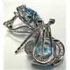 Image 2 : SILVER (4.31G) SWISS BLUE TOPAZ (3.5CT) EARRINGS SUGGESTED RETAIL VALUE $300