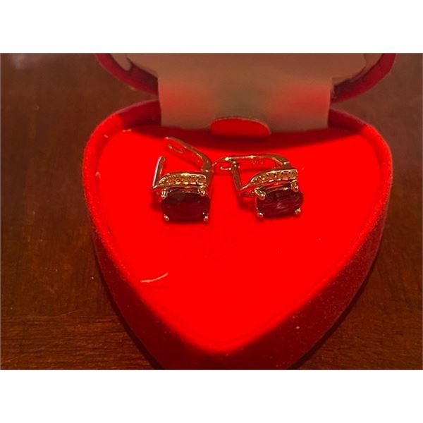 SILVER (2.8G) SAPPHIRE (2CT) EARRINGS  SUGGESTED RETAIL VALUE  $240