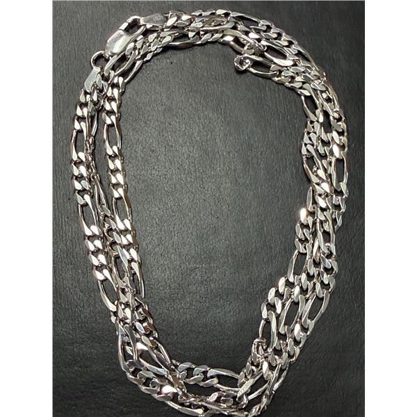 SILVER (12.17G)  RHODIUM PLATED CHAIN 24" SUGGESTED RETAIL VALUE $210