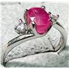 Image 2 : SILVER (2.61g)  RUBY (1.5CT) RING SUGGESTED RETAIL VALUE $200