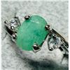 Image 2 : SILVER (2.44G) EMERALD (1.5CT) RING SUGGESTED RETAIL VALUE $200