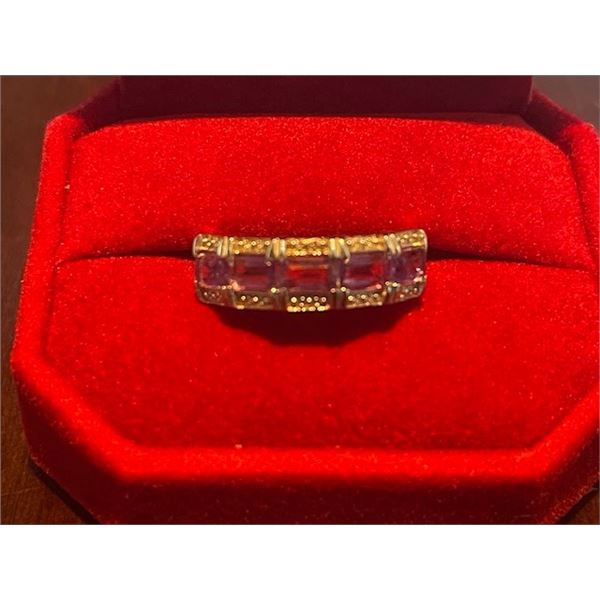 SILVER (3G) AMETHYST (APP 2.5CT) RING SUGGESTED RETAIL VALUE $200