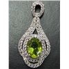 Image 1 : SILVER (2.9G) PERIDOT (APP 1.5CT) CZ (APP 0.35CT) PENDANT