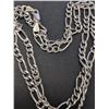 Image 1 : SILVER (8.34G) RHODIUM PLATED HOLLOW CHAIN 20"