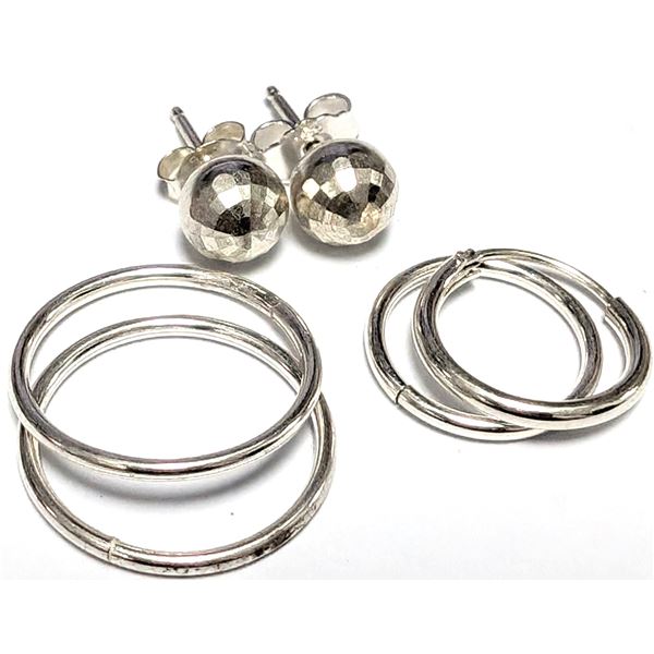 SILVER (2.07G)  3 PARIS EARRING SET