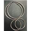 Image 1 : SILVER (1.7G) 2 PARIS HOOP EARRING SET