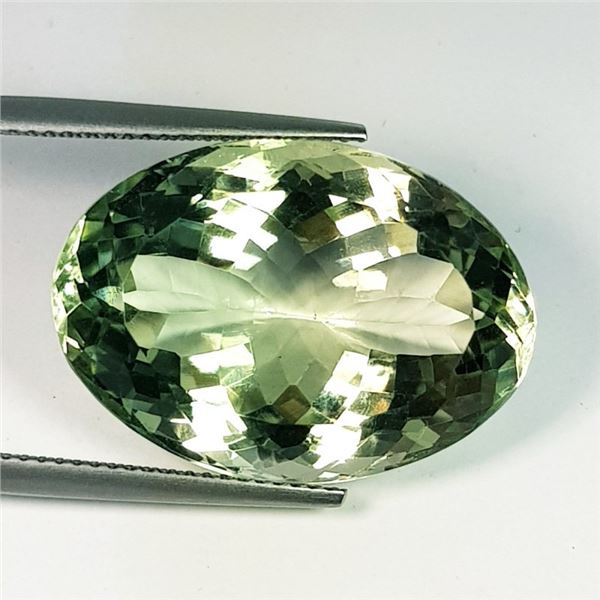 28.77 CT CERTIFIED GREEN AMETHYST PRASIOLITE GEMSTONE