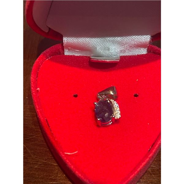 SILVER (1.04G) SAPPHIRE (1CT) PENDANT