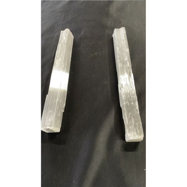 (2) SELENITE TOWERS - TALLEST IS 12"