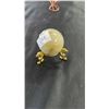 Image 3 : 57MM GREEN JADE SPHERE W/ STAND, 50 MM FANCY GLASS SPHERE W/STAND & EMPTY STAND