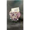 Image 3 : 2.2" CARVED AMETHYST HEART & 2" CARVED FLUORITE MOON
