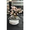 Image 3 : TWO 7" ROSE QUARTZ TREES ON CRYSTAL FORMATIONS