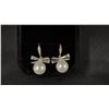 Image 2 : *NEW* 14K GOLD PLATED 10MM SYNTHETIC PEARL FISHHOOK EARRINGS