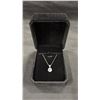 Image 1 : *NEW* .925 SILVER 2CT LAB-CREATED WHITE SAPPHIRE NECKLACE - ADJUSTABLE CHAIN 16"-18"