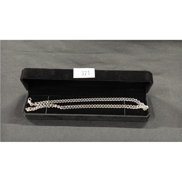 *NEW* PLATINUM PLATED 7.5MM CUBAN LINK NECKLACE - 18" LONG