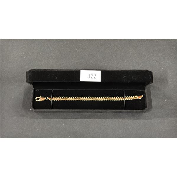 *NEW* 14K GOLD PLATED 8MM SERPENTINE BRACELET - 8" LONG