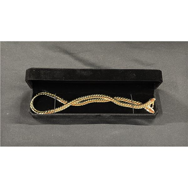 *NEW* 14K GOLD PLATED 8MM SERPENTINE NECKLACE- 20" LONG