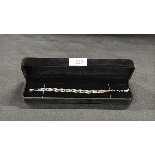 *NEW* PLATINUM PLATED 10MM TWISTED SERPENTINE BRACELET - ADJUSTABLE 7"-8.5" LONG