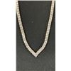 Image 3 : *NEW* 18K GOLD PLATED 4MM PRINCESS CUT SIMULATED DIAMOND TENNIS NECKLACE - 18" LONG CHAIN